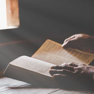 Someone reading the Bible