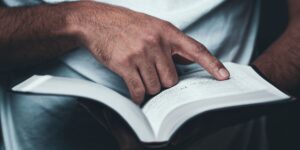 person reading bible